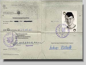Mein Führerschein von Anno 1985